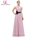 Vestido rosado claro CL6016-1 de la dama de honor de la gasa del hombro de las señoras uno de Karin de la tolerancia #